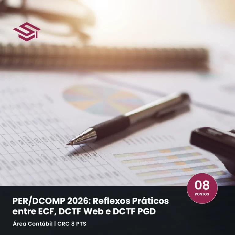 Curso prático online ao vivo sobre PERDCOMPWeb — restituição, ressarcimento e compensação de tributos federais integrado à DCTFWeb — Escola Superior.