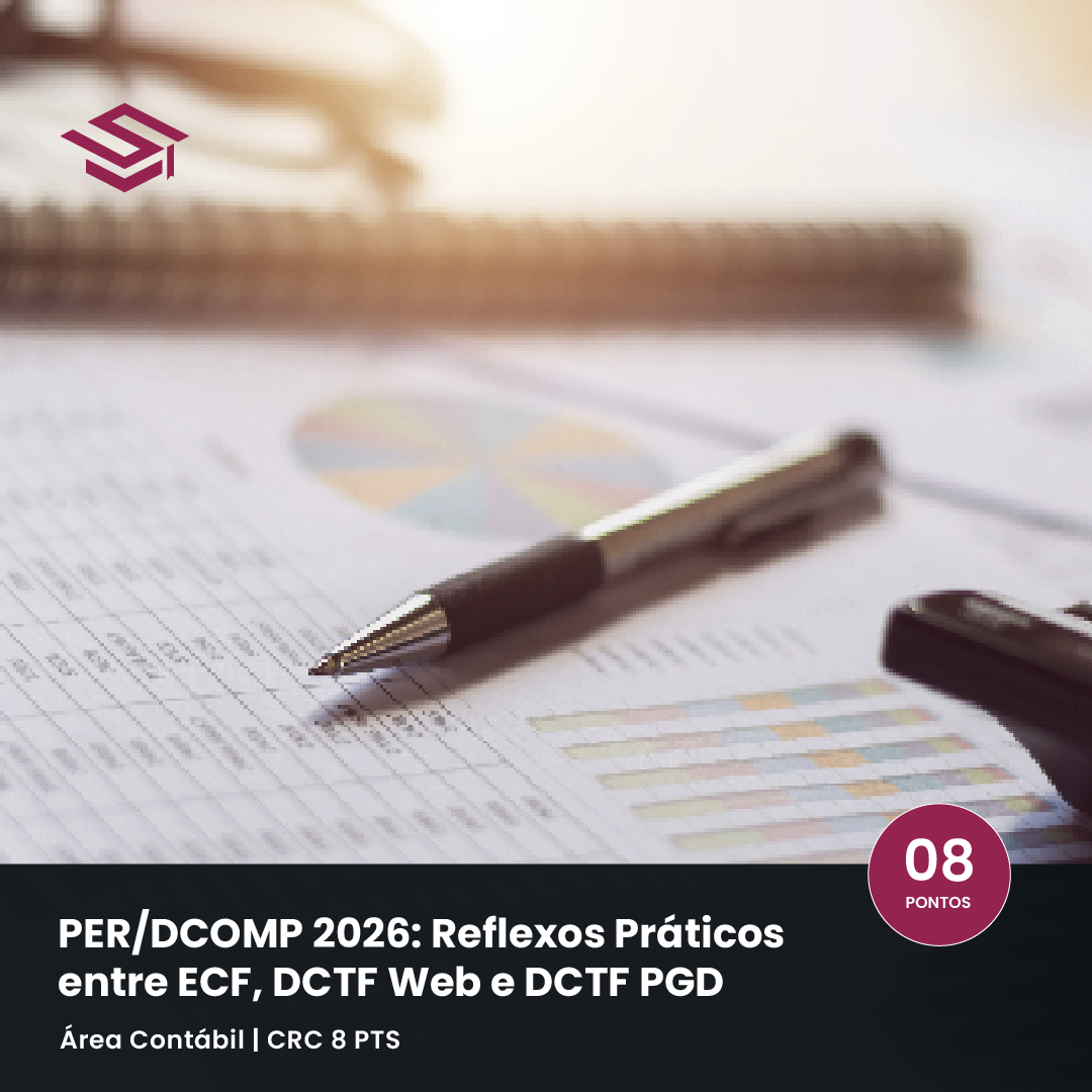 Curso prático online ao vivo sobre PERDCOMPWeb — restituição, ressarcimento e compensação de tributos federais integrado à DCTFWeb — Escola Superior.
