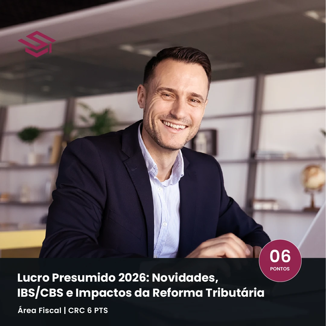 Profissional de contabilidade trabalhando no laptop em escritório moderno - Curso Lucro Presumido 2026 Escola Superior de Negócios