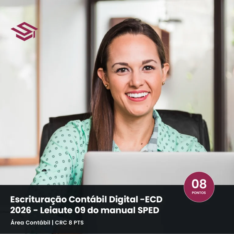 Aluno da Escola Superior representando o curso ECD 2026 e o Leiaute 09 do SPED Contábil