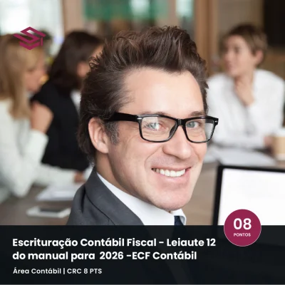 Aluno em sala de aula representando o curso ECF 2026 e o Leiaute 12 do manual da ECF